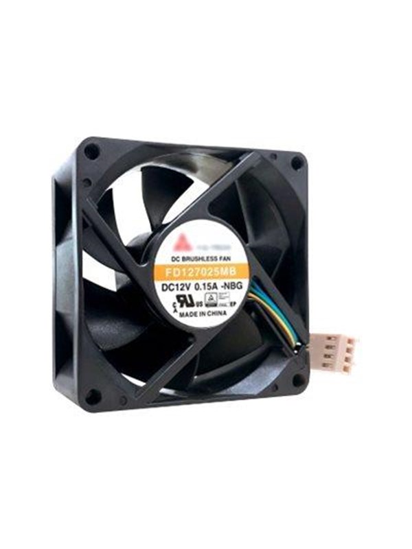 QNAP 70X70X25MM FAN 12V 4PIN - Kabinettvifte - 70mm - Svart