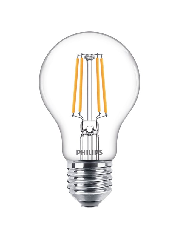 Philips LED-lyspære Classic Standard 4.3W/827 (40W) Clear E27