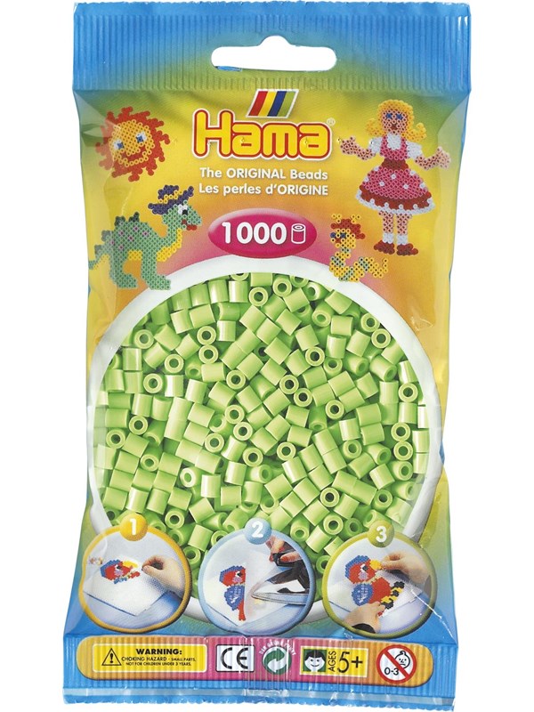 Hama Ironing beads-Green Pastel 1000 pcs