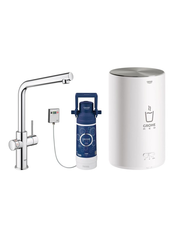 Grohe red ii duo kitchen mixer l-sp boiler m eu chrome