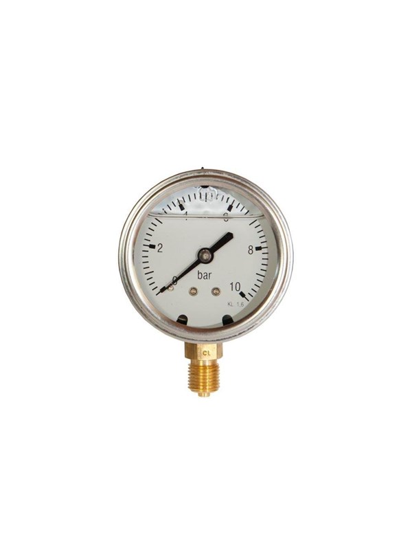 Erik Færgemann Pressure gauge 1/4xø63 0-2.5 bar lm w/glycerin