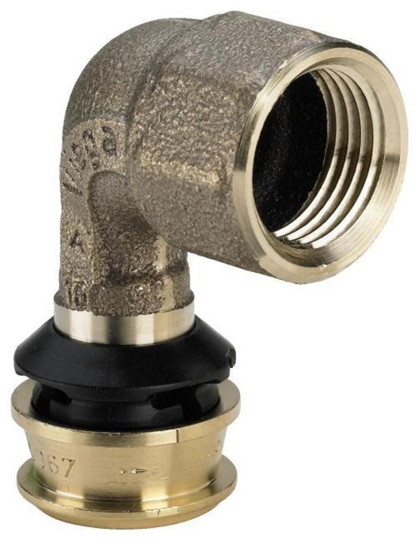 Viega Raxofix transition bend 90° 25 x 3/4" socket/socket gunmetal