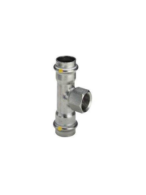 Viega Sanpress Inox Tee 15mm x 1/2" x 15mm stainless steel