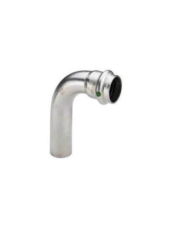 Viega Sanpress Inox bend 90° 18 Stainless steel/bright 435714