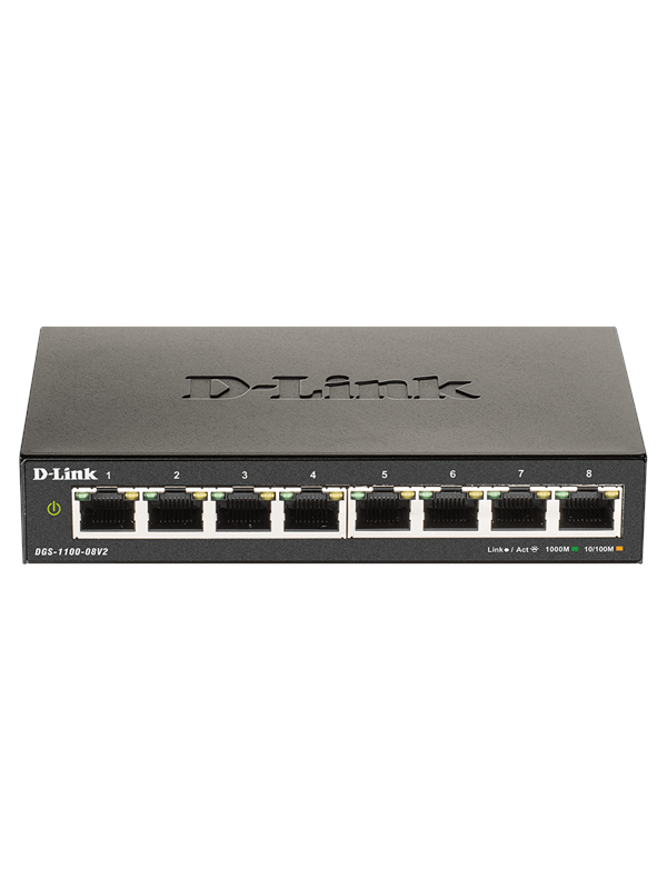 D-Link DGS 1100-08V2 8-Port Gigabit Smart Managed Switch