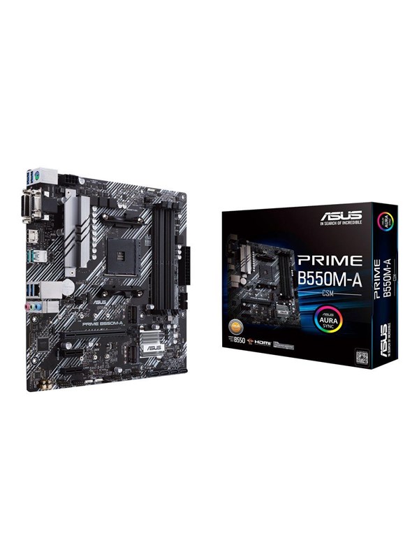 ASUS PRIME B550M-A/CSM Hovedkort - AMD B550 - AMD AM4 socket - DDR4 RAM - Micro-ATX