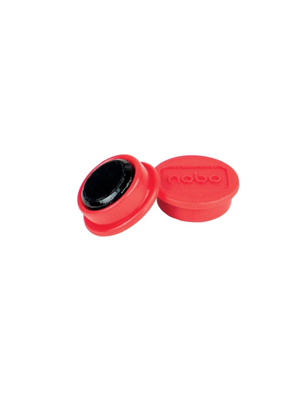 Nobo Whiteboard magneter 24 mm, pakke med 10 stk. Rød