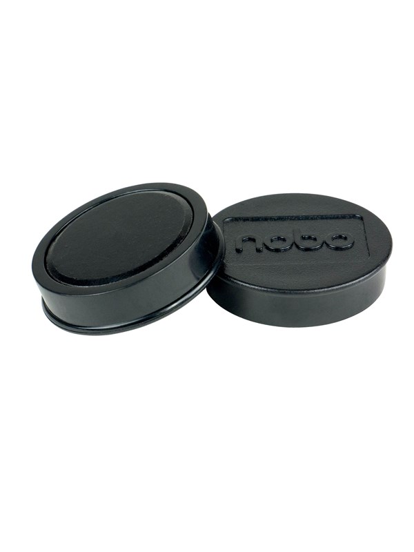 Nobo Whiteboard magneter 38 mm, styrke 2,5 kg, pakke med 10 stk. Sort