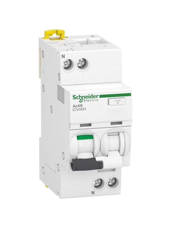 Schneider Electric Acti9 combination circuit breaker icv40n 3p+n 10a c 30ma 6ka kl. a 36 mm
