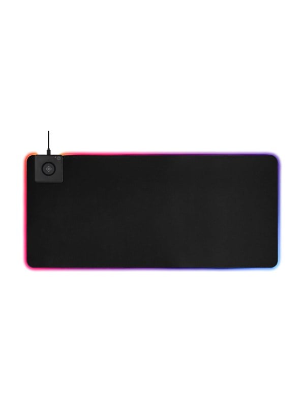Deltaco GAMING XL RGB-musematte med integrert Qi, Trådløs lading