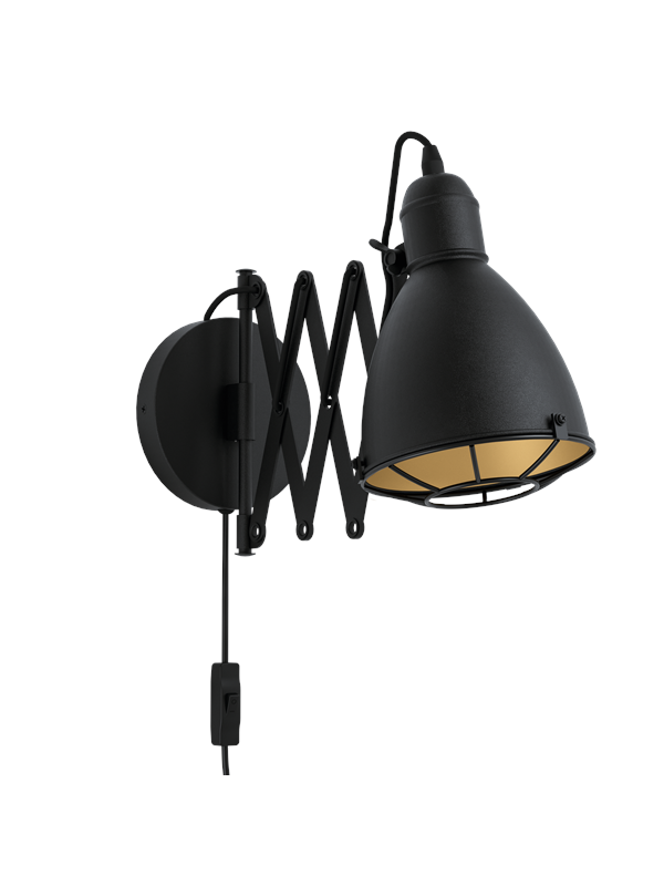 EGLO TREBURLEY wall lamp black/gold