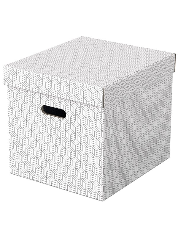 Esselte Home Cube oppbevaringboks, pakke med 3 Hvit