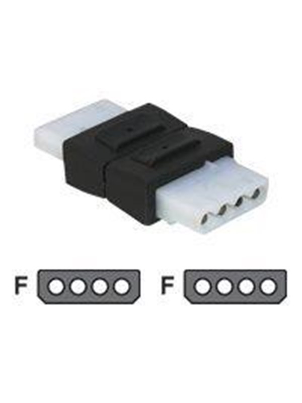 DeLOCK power connector adaptor - 4 PIN internal power to 4 PIN internal power