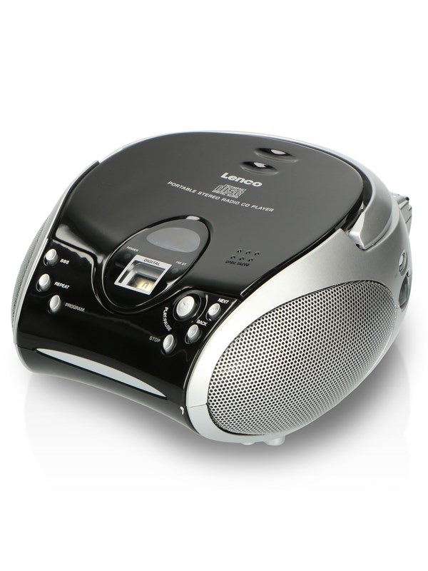 Lenco SCD-24 portable FM radio/CD player - Black/Silver