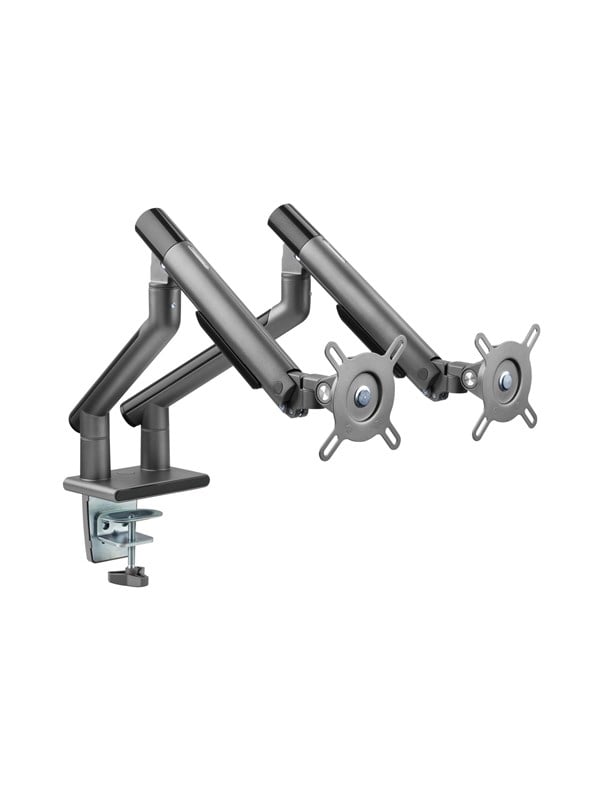 Alterzone Arm Duo Dobbel monitorarm i aluminium, Grå