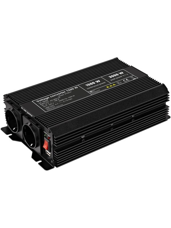Pro Voltage converter 1.500 W black - converts 12 V D
