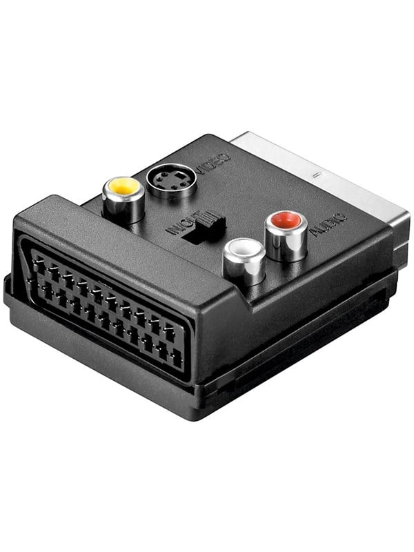 Pro SCART to composite video and S-Video adapter IN/OUT with SCART passthrough