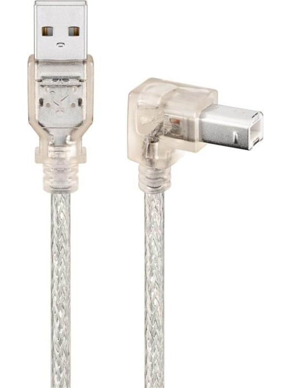 Pro USB 2.0 Hi-Speed cable 90° transparent