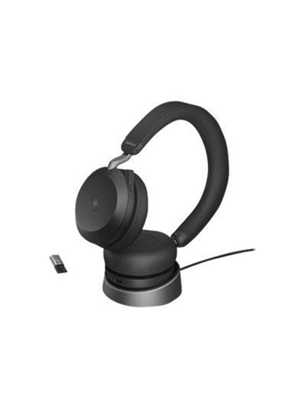 Jabra Evolve2 75 Link380a MS Stereo Stand Black