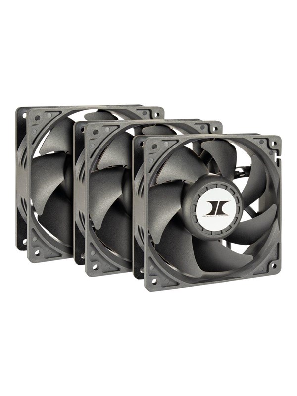 Inter-Tech Lüfter 120*120*38 IPC Fan Set 3xLüfter – Kabinettvifte – 120mm – Svart – 4260455647489