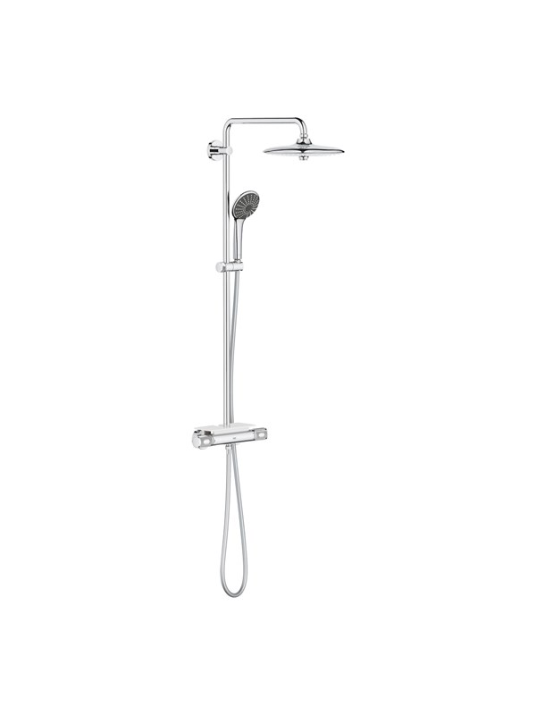 Grohe Vitalio Joy System 260, Dusjsystem med termostatisk blandebatteri for veggmontering, krom