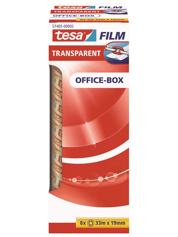 tesa film tape 8 x 33m x 19mm Transparent