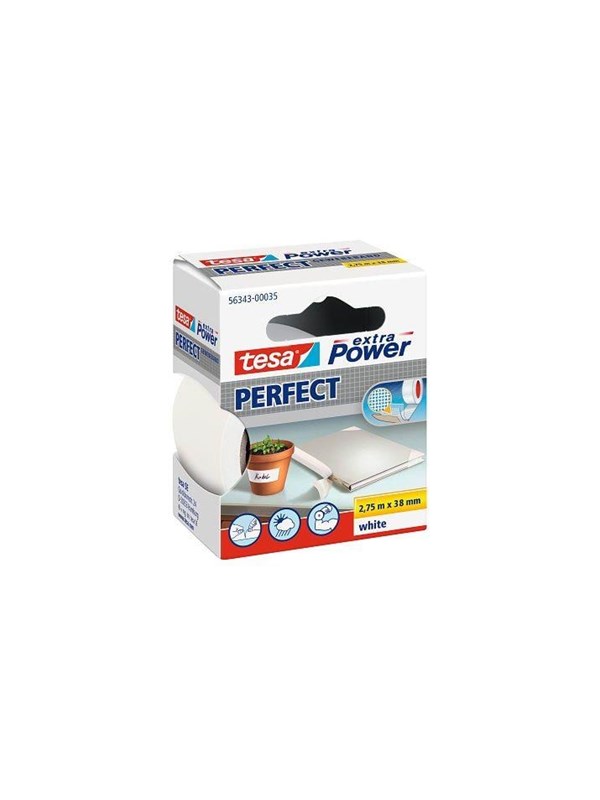 tesa extra Power Perfect hvit stofftape