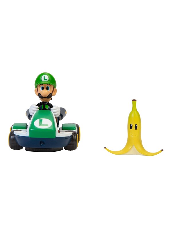 Jakks Super Mario 2.5 Inch Spin Out Mario Kart Luigi