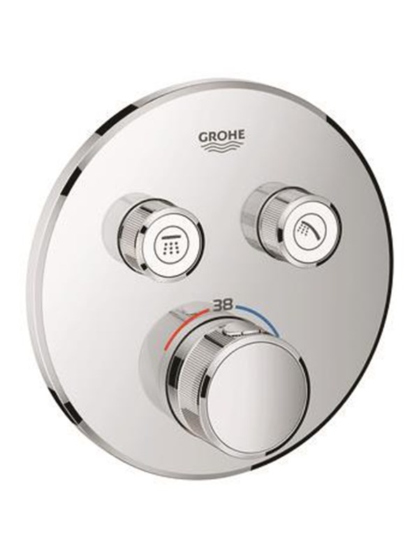 Grohe Grohtherm SmartControl Thermostat for installation with two valves, chrome