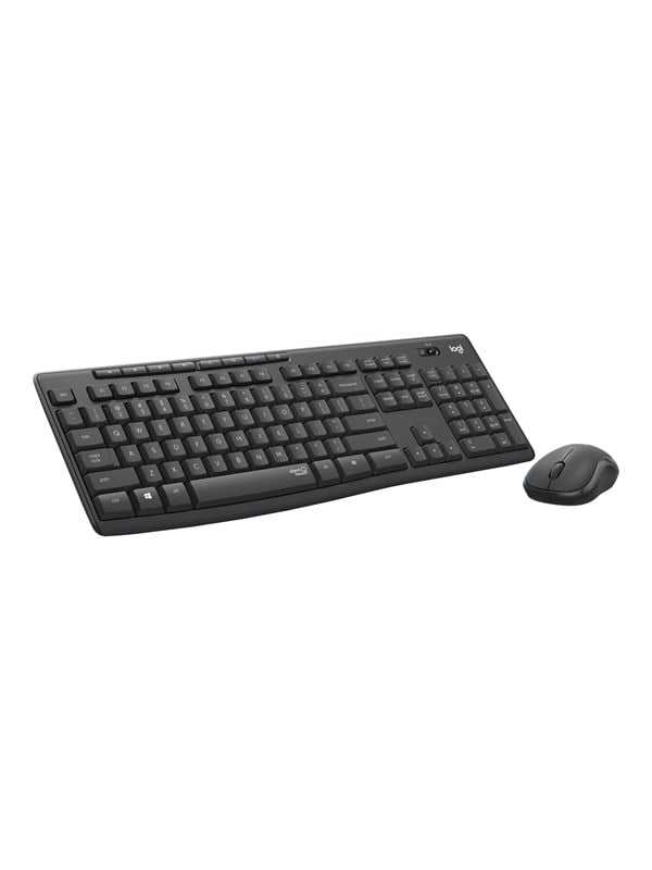 Logitech MK295 Silent - keyboard and mouse set - French - graphite - Tastatur & Mussett - Fransk - Svart