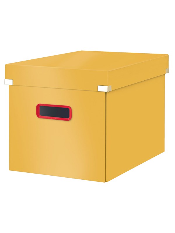 Leitz Click & Store Cosy Cube stor oppbevaringsboks Varmgul