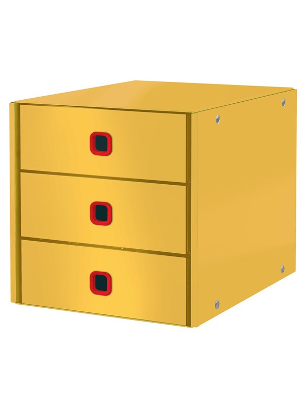 Leitz Click & Store Cosy skuffkabinett (3 skuffer) Varmgul