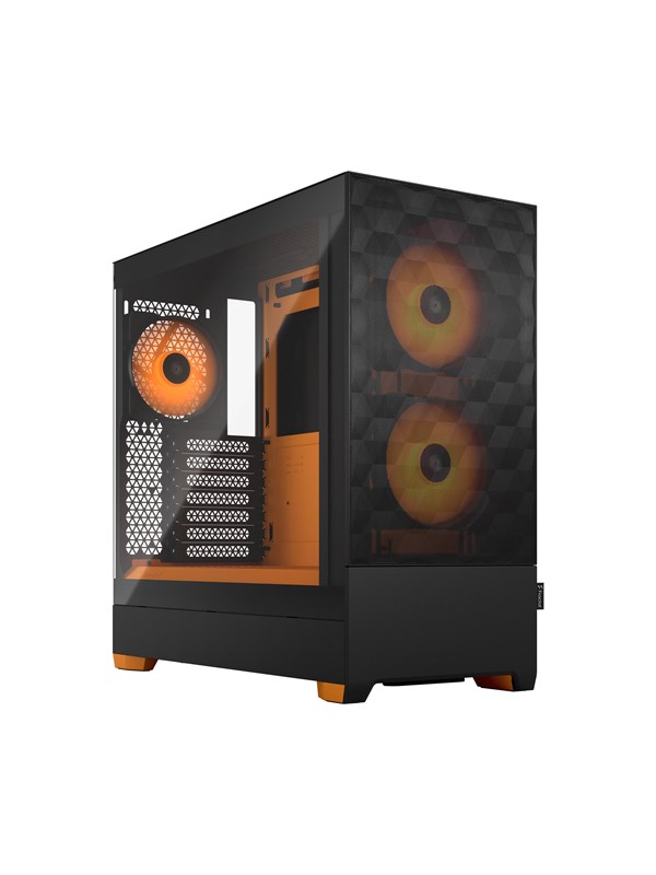 Fractal Design Pop Air RGB - Orange Core TG Clear Tint - Kabinett - Miditower - Oransje