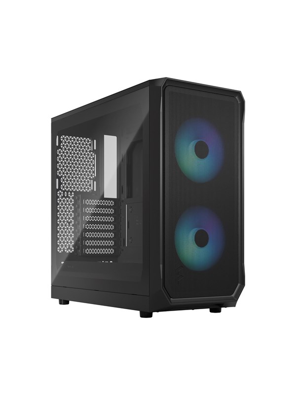 Fractal Design Focus 2 RGB - Black TG Clear Tint - Kabinett - Miditower - Svart