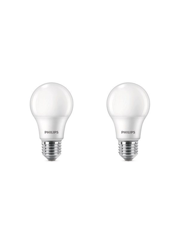 Philips LED-lyspære Standard 4.9W/827 (40W) 2-pack E27