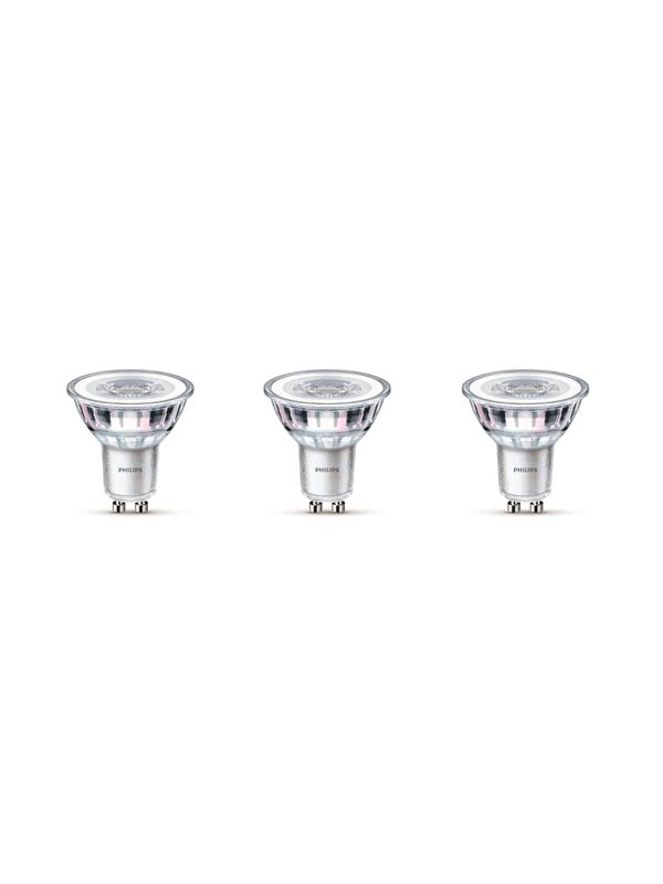 Philips LED-lyspære Classic 4.6W/827 (50W) 36° 3-pack GU10