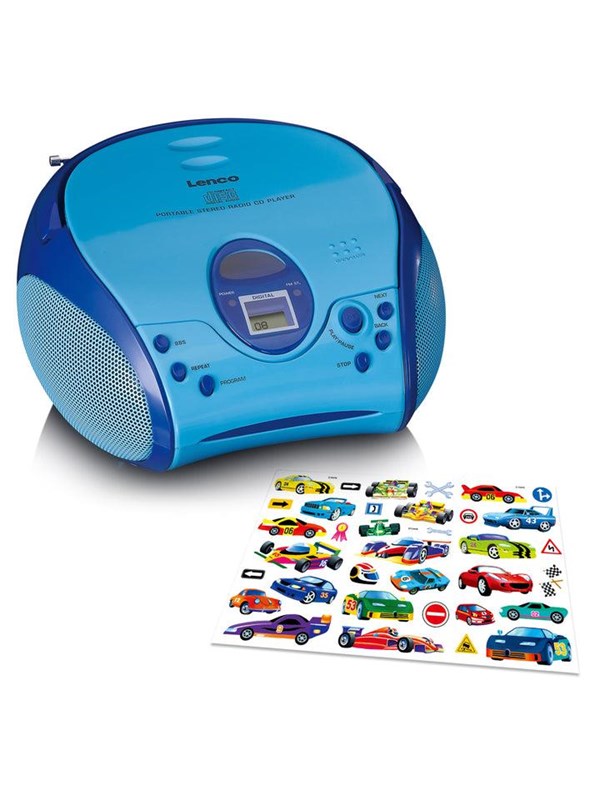 Lenco SCD-24BU kids - Portable stereo FM radio with CD player - Blue