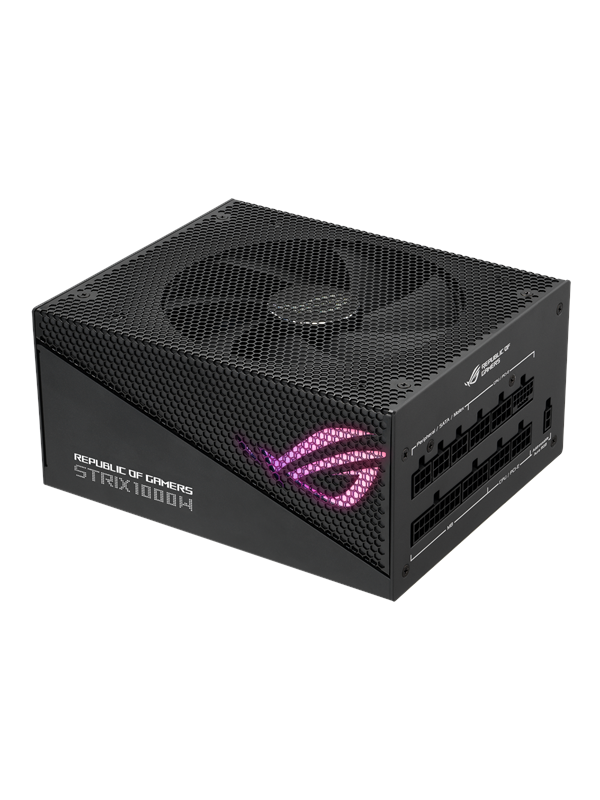 ASUS ROG STRIX Gold Aura Edition - 1000W Strømforsyning (PSU) - 1000 Watt - 135 mm - ATX 3.0 - 80 Plus Gold sertifisert