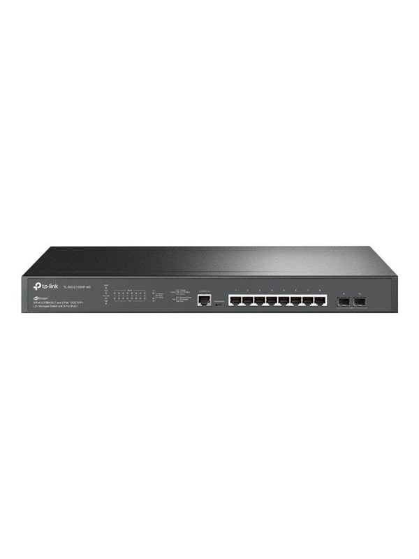 TP-Link TL-SG3210XHP-M2 JetStream 8-Port 2.5GBASE-T and 2-Port 10GE SFP+ L2+ Managed Switch with 8-Port PoE+