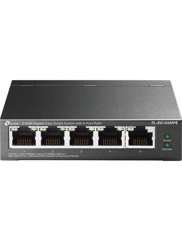TP-Link TL-SG105MPE 5-Port Gigabit Easy Smart Switch with 4-Port PoE+