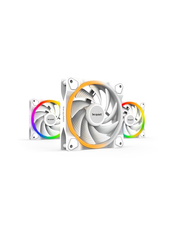 be quiet! LIGHT WINGS 120mm PWM - triple pack - Kabinettvifte - 120mm - Hvit med RGB-lys - 22 dBA