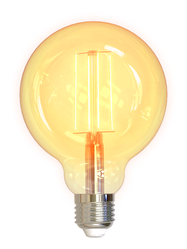 Deltaco LED dekorpære, E27, 5,5W, 470lm, WiFi 2.4GHz, G95, dimbar, hvit