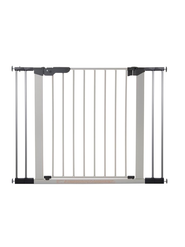 BabyDan Premier Sikkerhetsgrind med 4 forlengere, sølv, 99-106,3 cm