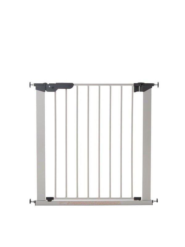 BabyDan Premier Sikkerhetsgrind med 2 forlengere, sølv, 86-93,3 cm