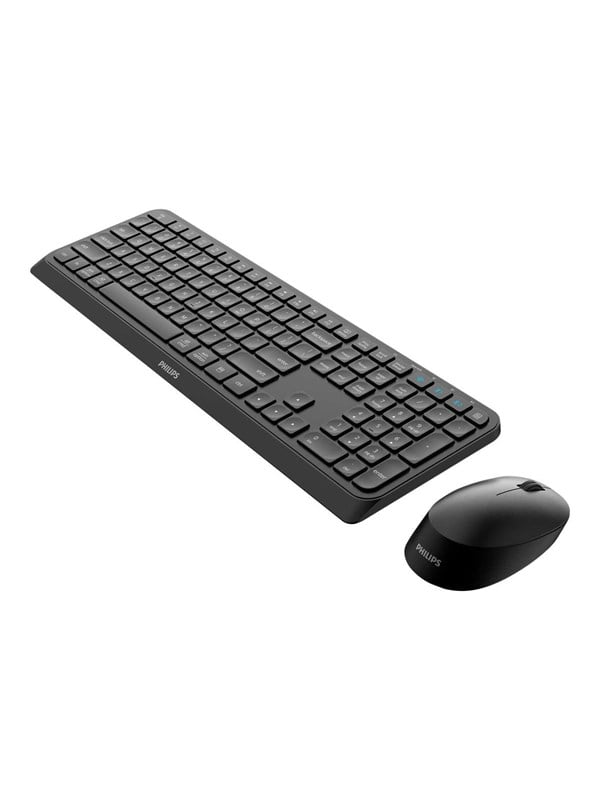 Philips 4000 series SPT6407B - keyboard and mouse set - QWERTY - Tastatur & Mussett - Engelsk (USA) - Svart