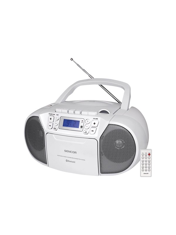 Sencor SPT 3907 W - boombox - CD USB-host Cassette Bluetooth - MP3-spiller