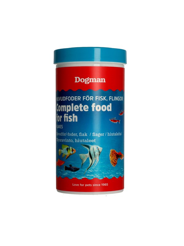 Dogman Komplettfôr Flakfôr til Fisk 250ml