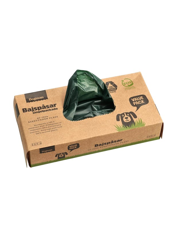 Dogman Hundeposer 100 % resirkulert (200-pakning)
