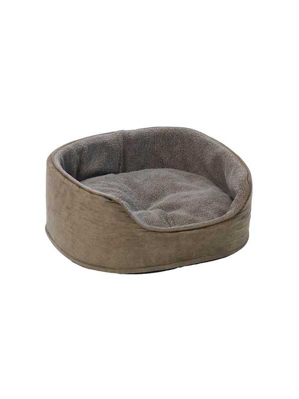 Dogman Sherpa Hundeseng Høye Sider Brun Liten 50x43x21cm