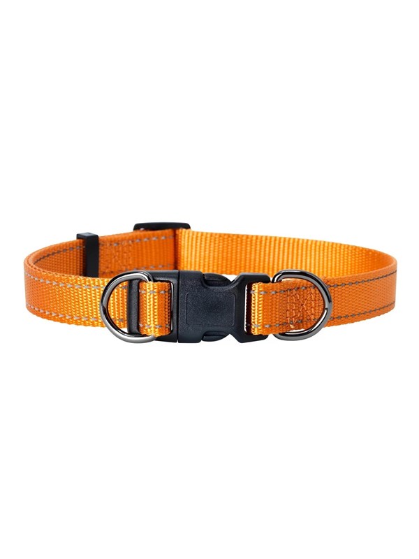 Dogman Nylon Hundehalsbånd Iris Oransje Liten 10mmx22-35cm